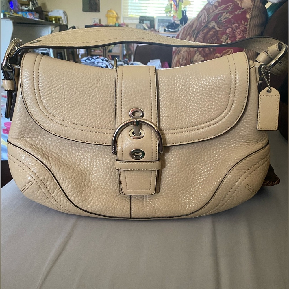 Vintage Coach Purse.  Vanilla in color.  Shoulder Bag.